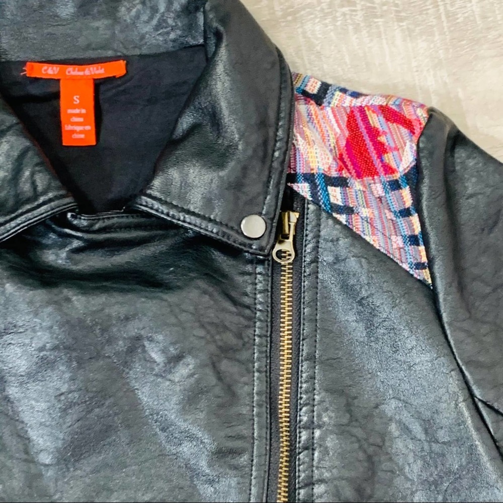 Chelsea & Violet Moto Biker Jacket Design Full Zip - Picture 4 of 8